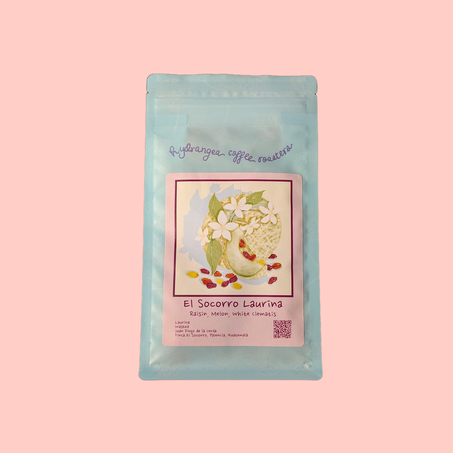 Hydrangea Coffee Roasters - Laurina Washed, Finca El Socorro (Low-caf, 114g)